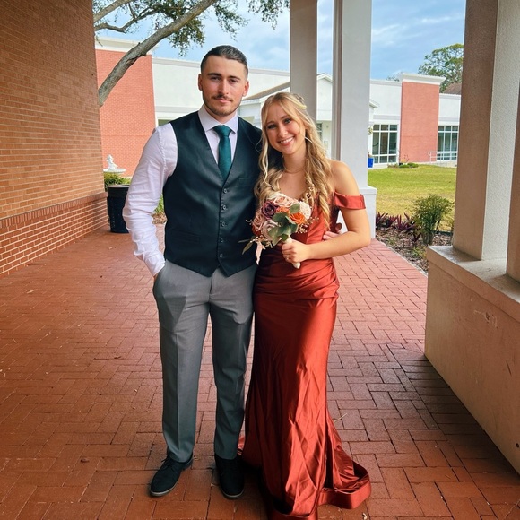 Orange bridesmaids dress - Picture 5 of 5